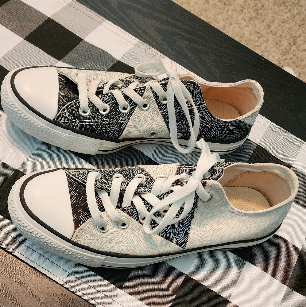 Converse All Star Chuck Taylor - Geometric Shapes - Grey & Black - W 9 - 544875